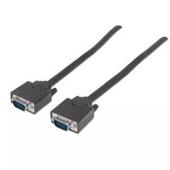 Cabo de monitor VGA Manhattan 311731 1,8 m preto ficha macho para ficha macho