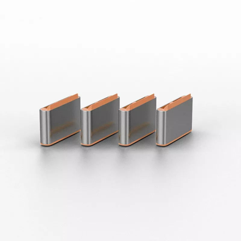 Conjunto de bloqueadores de porta USB-C Lindy, 4 unid., laranja