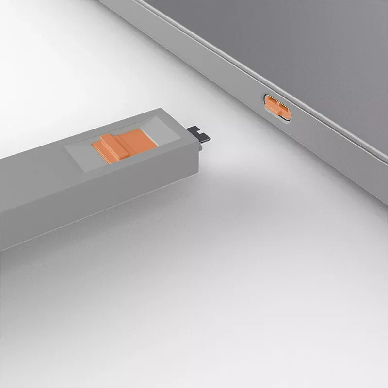 Conjunto de bloqueadores de porta USB-C Lindy, 4 unid., laranja