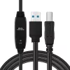 Cabo ativo USB 3.2 Gen 1 A-B MicroConnect 10 m, preto, USB A para USB B