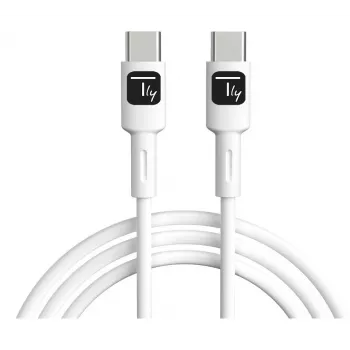 Cabo USB Techly ICOC-MUSB20-C60W1 USB 2.0 1 m USB-C branco