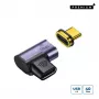 MicroConnect MC-USB4CCMF-MAGNETIC adaptador USB-C magnético, angular a 90°, USB4, USB-C macho para fêmea