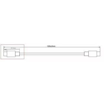 Cabo USB Microconnect DOCKUSB3.2CC1 USB 3.2 Gen 2 (3.1 Gen 2) 1 m USB C preto