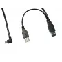 MicroConnect MC-WA1945B cabo divisor, USB 2.0 A macho para USB 2.0 A macho + Mini USB macho