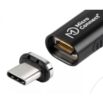 Ficha magnética USB4 MicroConnect MC-LS-USB4MP2S — cabo USB4, 40 Gbit/s de dados, 100 W Power Delivery
