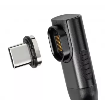 Ficha magnética USB4 MicroConnect MC-LS-USB4MP2S — cabo USB4, 40 Gbit/s de dados, 100 W Power Delivery