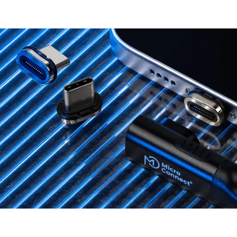 MicroConnect MC-LS-USB4MP2S conector magnético USB4 Premium, 40 Gbps, 240 W, 8K (2 un.)