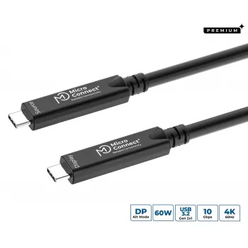 Cabo USB-C MicroConnect MC-USB3.2CC075-8K-OP 7,5 m – USB-C para USB-C, 7,5 m de comprimento
