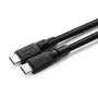Cabo USB-C MicroConnect ColorFlex 100W USB3.2CC03-LSZH, USB-C para USB-C, USB 3.2, 100W PD, bainha LSZH