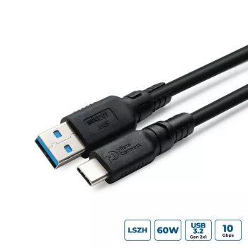 Cabo adaptador USB-C para USB-A MicroConnect USB3.2AC1-LSZH, 1 m, USB 3.2