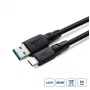 MicroConnect USB3.2AC2-LSZH ColorFlex cabo USB-C para USB-A, USB 3.2, 60 W, 10 Gbps, LSZH