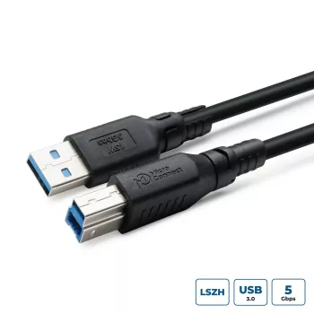 Cabo de dados USB-A-B MicroConnect USB3.0AB2B‑LSZH 2 m, USB 3.2 Gen 1 (Micro-B/B), LSZH