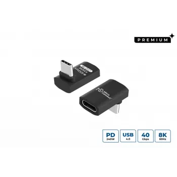 Cabo USB4 MicroConnect USB4-CCFAS90-240W – 240W Power Delivery, 40 Gbit/s de transferência de dados, USB-C para USB-C