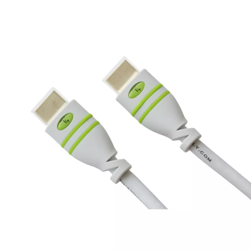 Cabo HDMI High Speed com Ethernet Techly 1 m A/A M/M branco ICOC HDMI-4-010WH