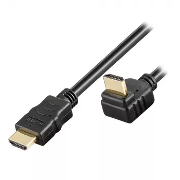 Cabo HDMI High Speed com Ethernet Techly 5 m A/A M/M angular preto ICOC HDMI-LE-050