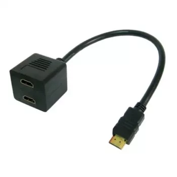 Cabo HDMI Techly ICOC-HDMI-F-002 0,3 m HDMI Type-A (Standard) 2 x HDMI Type-A (Standard) preto