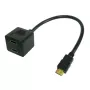 Cabo HDMI Techly ICOC-HDMI-F-002 0,3 m HDMI Type-A (Standard) 2 x HDMI Type-A (Standard) preto