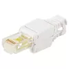 Conector de cabo LOGON TWP8P8TP RJ-45 Cat5e, transparente/branco/amarelo, pack de 10