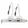Painel traseiro USB Lindy 2 portas USB 2.0 para PC