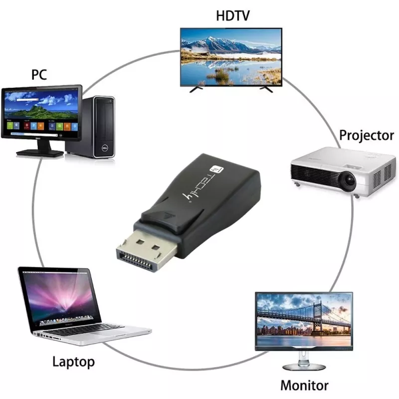Adaptador de cabo DisplayPort VGA Techly IADAP-DSP-230T