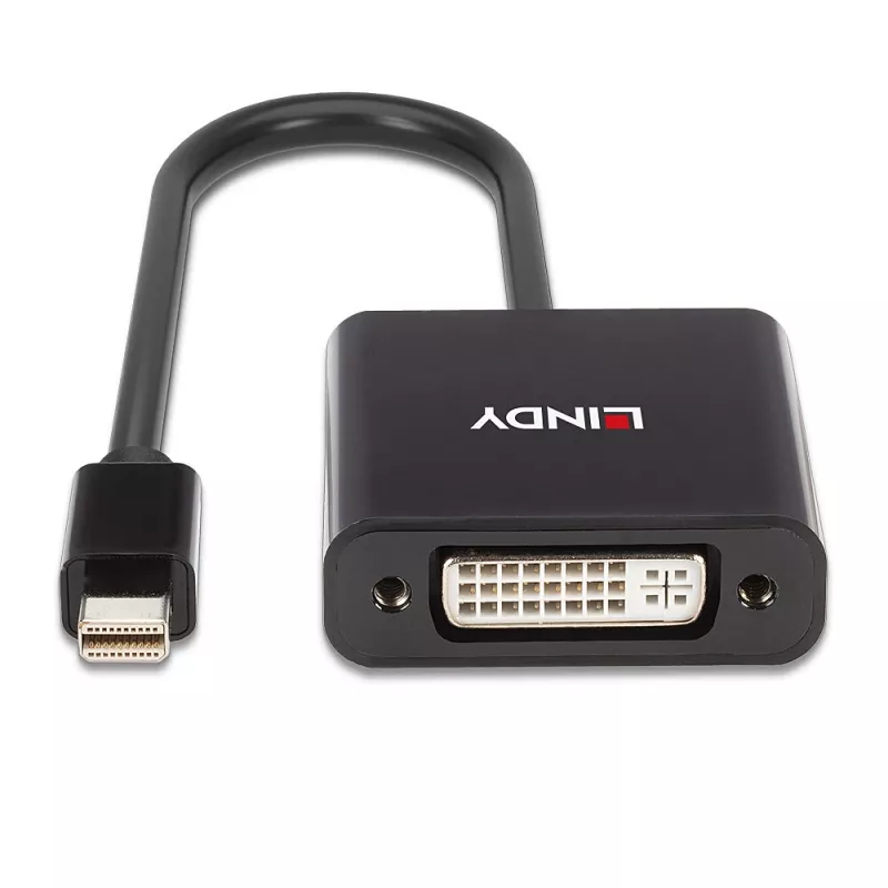 Conversor ativo Lindy Mini DisplayPort para DVI 0,16 m preto