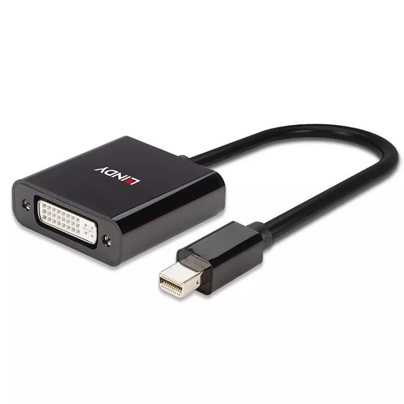 Conversor ativo Lindy Mini DisplayPort para DVI 0,16 m preto