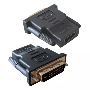 Adaptador de cabo DVI-D preto Techly IADAP-DVI-HDMI-F