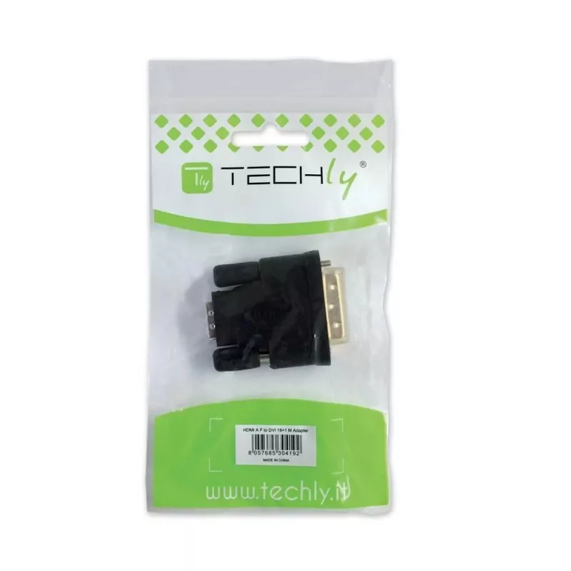 Adaptador de cabo DVI-D preto Techly IADAP-DVI-HDMI-F
