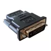 Adaptador de cabo DVI-D preto Techly IADAP-DVI-HDMI-F