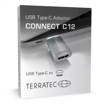Adaptador de cabo Terratec CONNECT C12 USB Type-C HDMI cinzento