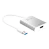 Adaptador de ecrã j5create JUA354 USB 3.0 para 4K HDMI prateado