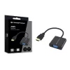 Adaptador Conceptronic ABBY20B HDMI para VGA, 0,25 m, HDMI tipo A (Standard), VGA (D-Sub), macho, fêmea, reto