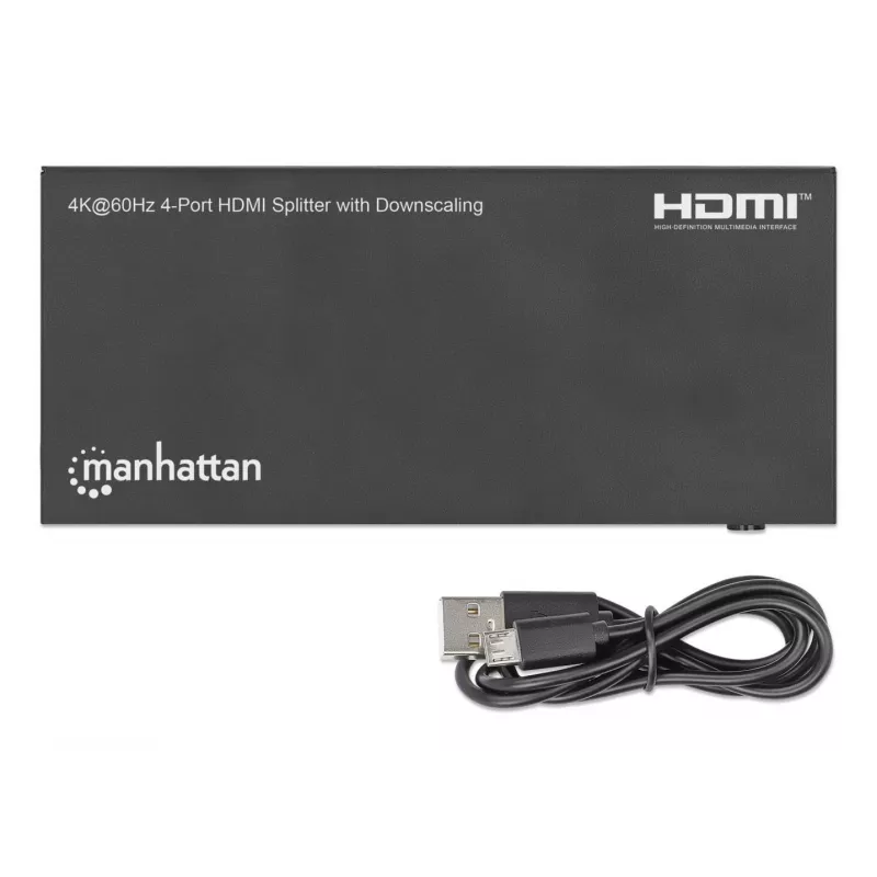 Splitter HDMI Manhattan 4 portas 4K@60Hz com downscaling