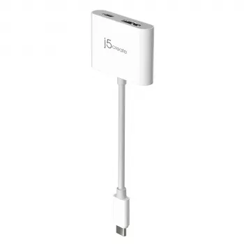 Adaptador j5create JCA152 USB-C® para HDMI™ 4K com Power Delivery, preto