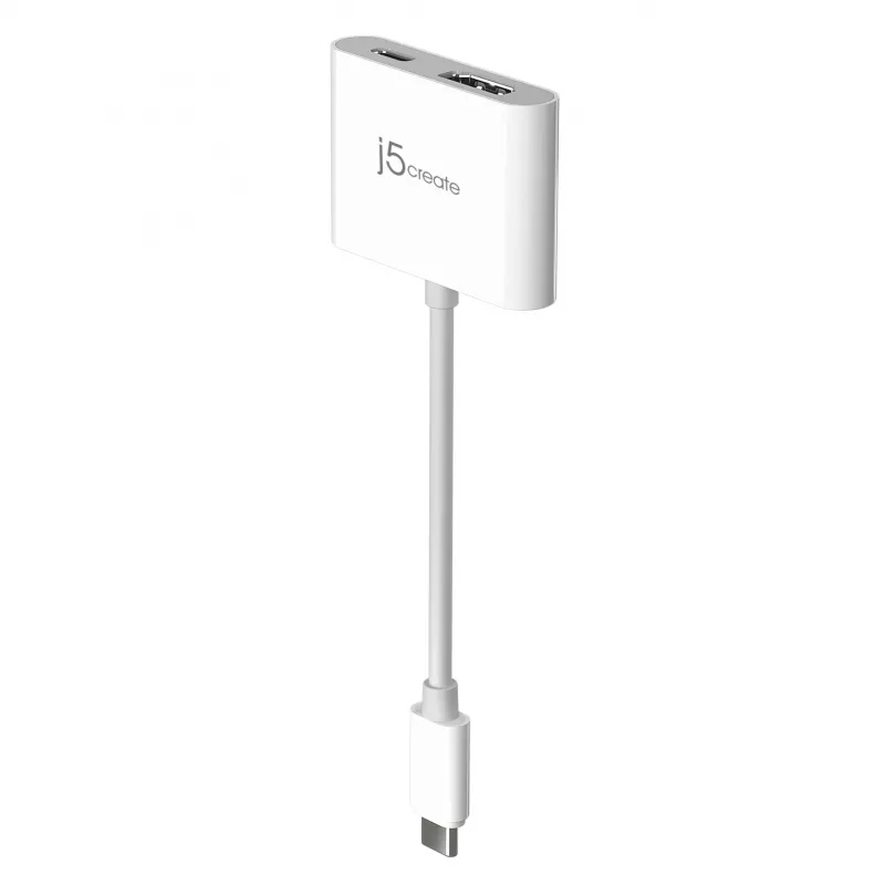 Adaptador j5create JCA152 USB-C® para HDMI™ 4K com Power Delivery, preto
