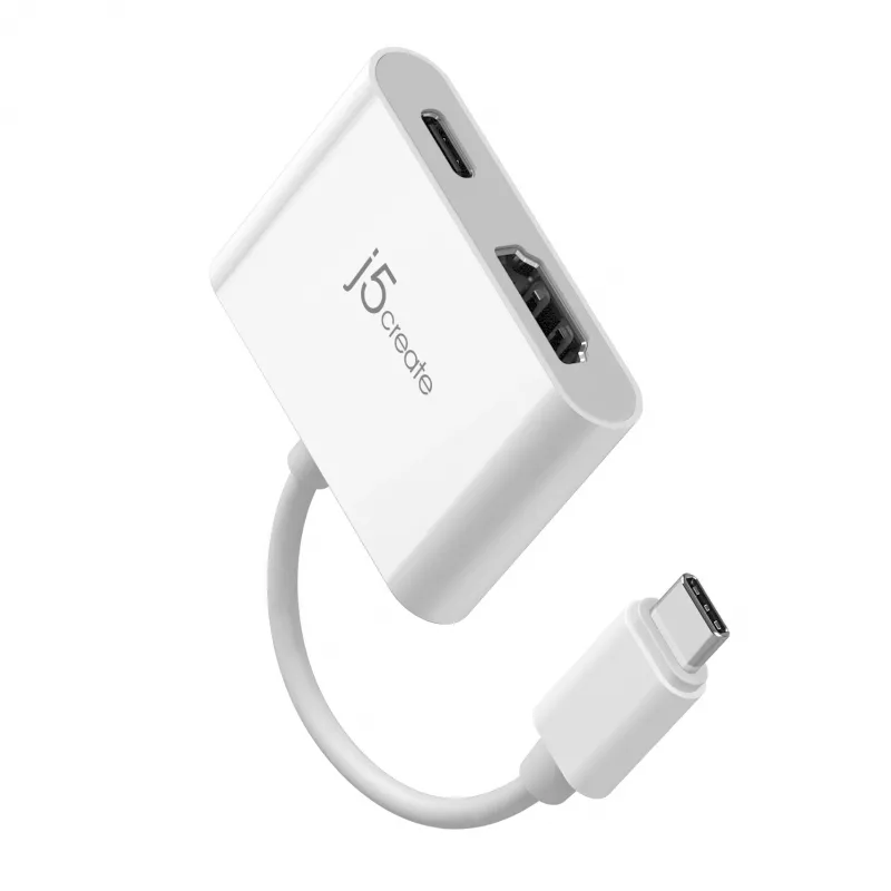 Adaptador j5create JCA152 USB-C® para HDMI™ 4K com Power Delivery, preto