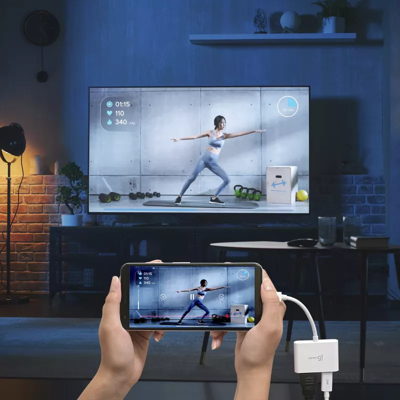 Adaptador j5create JCA152 USB-C® para HDMI™ 4K com Power Delivery, preto