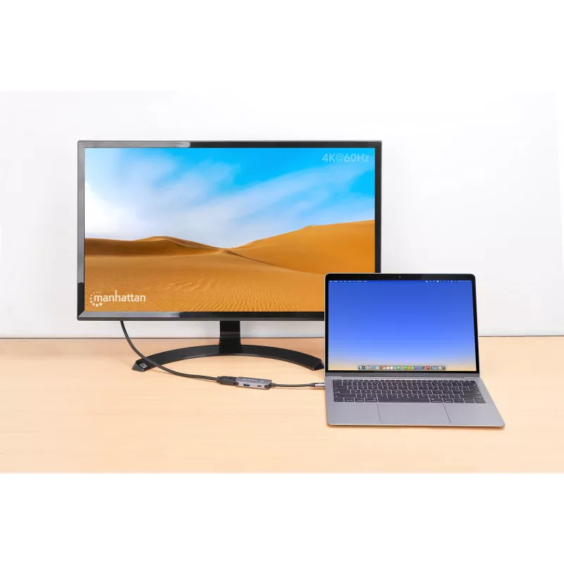 Dock/Hub Manhattan USB-C HDMI USB-A USB-C 100W Power Delivery 4K 60Hz
