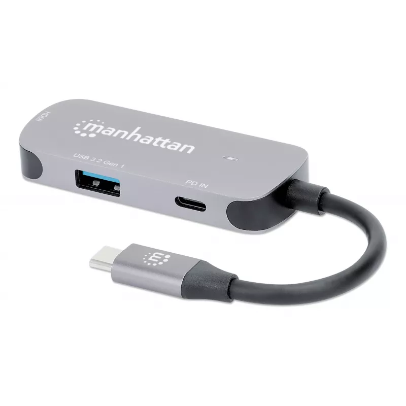 Dock/Hub Manhattan USB-C HDMI USB-A USB-C 100W Power Delivery 4K 60Hz