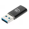 Manhattan 153980 adaptador de USB-C (fêmea) para USB-A (macho), USB 3.2 Gen 2, 10 Gbps