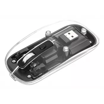 Rato sem fios Manhattan Transparente recarregável USB