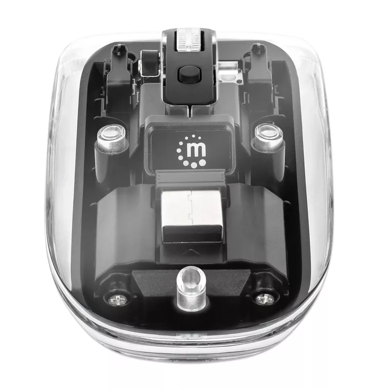 Rato sem fios Manhattan Transparente recarregável USB