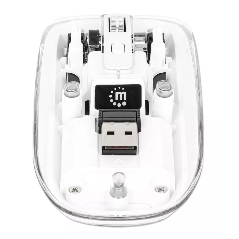 Rato sem fios recarregável USB Manhattan Transparente