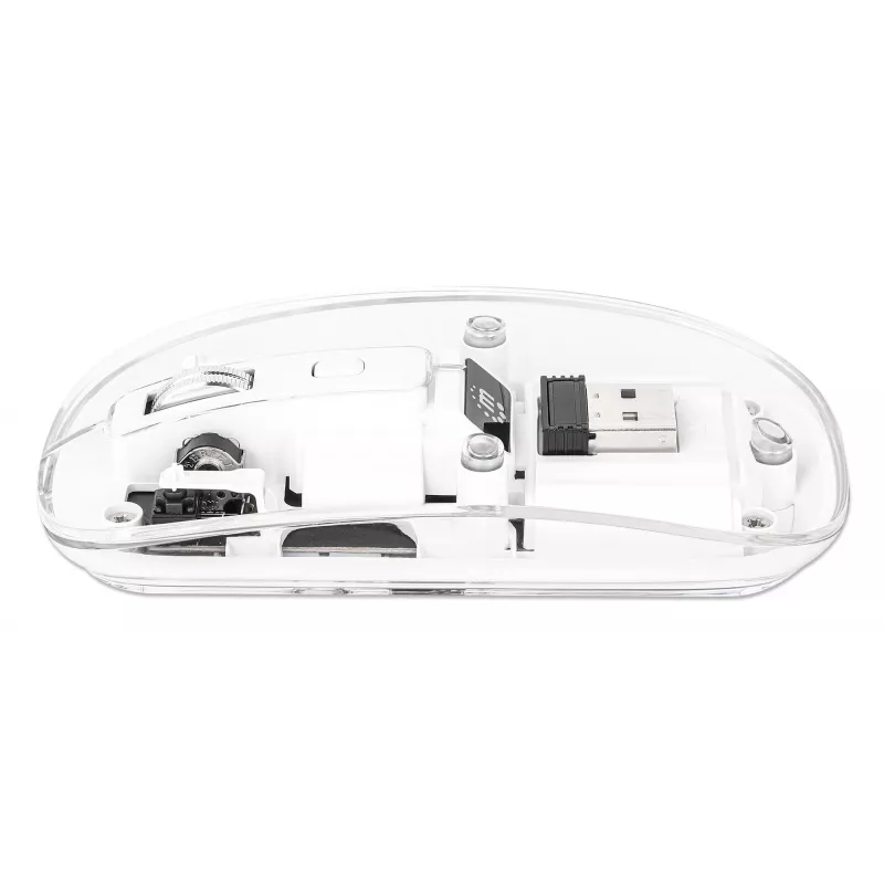 Rato sem fios recarregável USB Manhattan Transparente