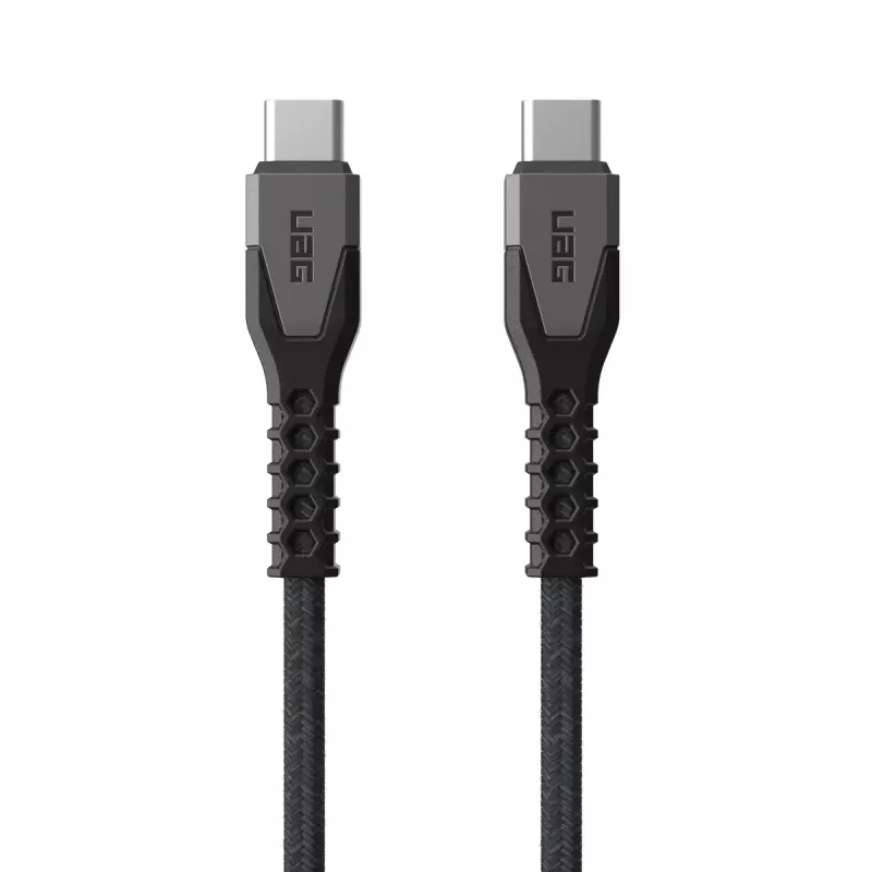 Cabo de alimentação USB-C para USB-C EATON Urban Armor Gear Kevlar Core 1,5 m, USB 2.0, preto/cinzento