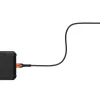 Cabo de carregamento USB-C para USB-C Eaton 1,5 m – núcleo Kevlar, USB 2.0, preto/laranja