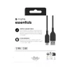 Cabo de carregamento Mophie Essentials | cabo USB 1 m USB 2.0 USB A para USB C preto
