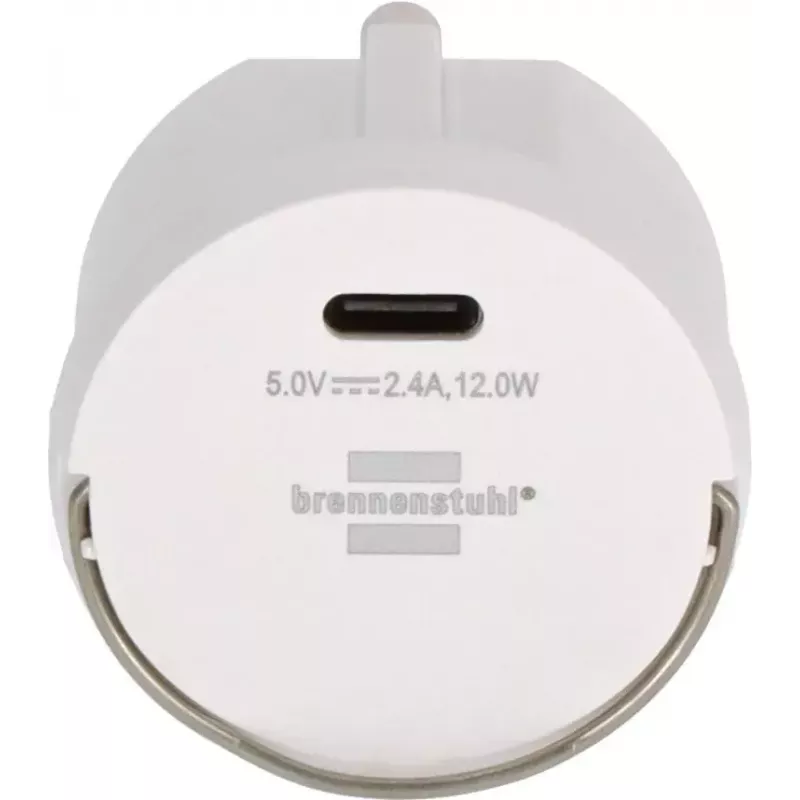 Adaptador de ficha de rede tipo F tipo C Brennenstuhl 1508110010 2.4A USB