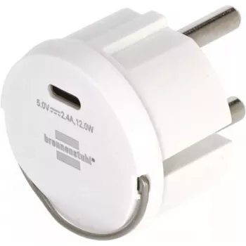 Adaptador de ficha de rede tipo F tipo C Brennenstuhl 1508110010 2.4A USB