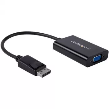 Adaptador StarTech.com DisplayPort para VGA com áudio, 0,184 m, 1920 x 1200 píxeis, 1080p, preto, conversor de vídeo ativo, 0 - 70 °C